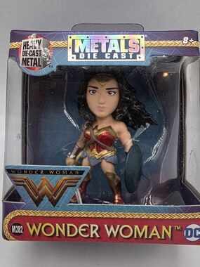 Metals Die Cast Wonder Woman Figure - Red, Blue, Gold 2.5 Inch.